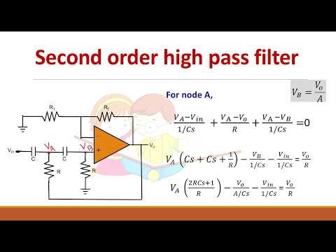 Second order active high pass filter |op amp|Butterworth filter|Ch 29
