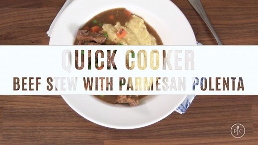 The perfect stew doesn't exi– 🍲😍 Get the recipe for our Quick Cooker Beef Stew with Parmesan Polenta here: https://bit.ly/3mqxQwA | Pampered Chef