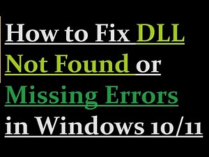 How to fix dll errors in windows 11