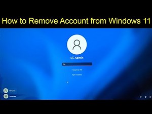 How to Remove Account from Windows 11?