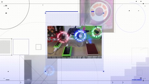 PowerTRC LED Programmable Message Fan - USB Powered Green LED Fan with Soft Blades, Customizable Text, and Custom Software for Personalized Messages and Creative Displays