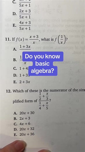 Basic Algebra Everyone Should Know 🧮✨ Learn the basic algebra skills everyone should know! 🧠📘 Perfect for students and test prep 🎯 #algebra #math #education #studytok #sat #psat #school #bigbraintutor #toknow #basic | The math tutor