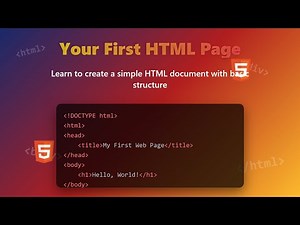 🚀 Create Your First HTML Page: HTML Basics for Beginners