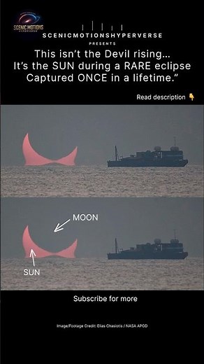 Devil Horns Sun at Sunrise? The Rare Solar Eclipse That Shocked Scientists 😳🌅