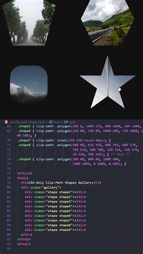 css clip path property #coding #htmlcss #cssproperty