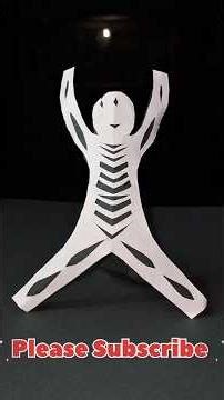 how to make paper skeleton/ paper skeleton #shorts #skeleton
