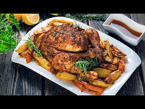 Easy Oven Whole Roasted Chicken