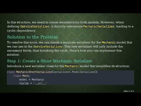 How to Fix the Serializer Not Defined Error in Django Rest Framework