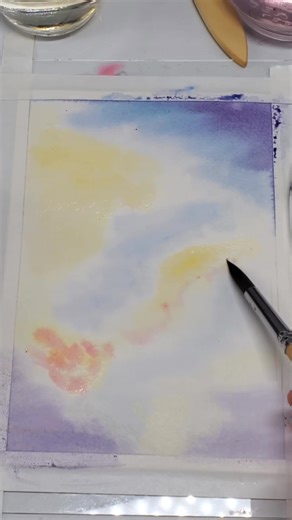 How to paint colorful watercolor clouds . #art #cloudpainting #cloudart #paint | the.artge | Facebook