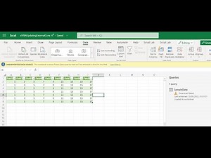 Refresh Data Connections for Excel Online