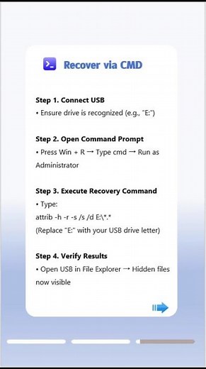 USB Files Gone? How to Reveal & Recover Them 🔍#usb #datarecovery #cmd #windowstricks