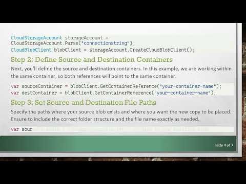 How to Copy an Azure Blob Within the Same Container Using ASP.NET