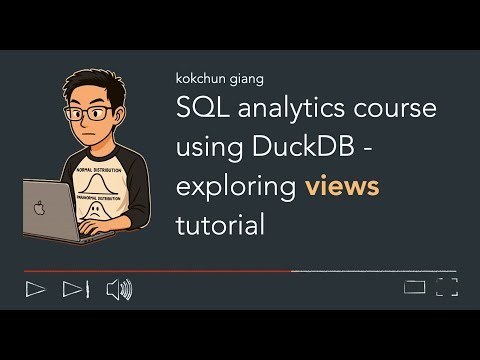 SQL analytics course with DuckDB - views tutorial