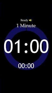 Ready 📢 1 MINUTE TIMER & ALARM #timer