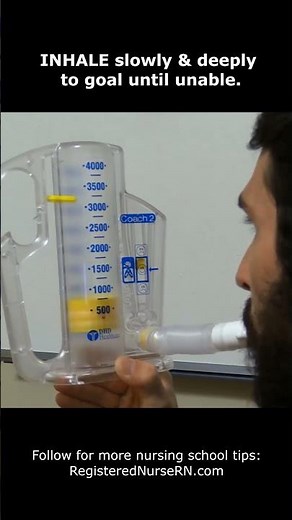 Incentive Spirometer Nursing Teaching in 21 Seconds #shorts