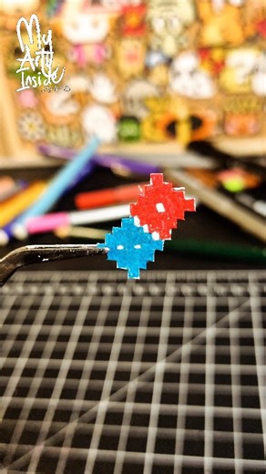 Domino’s Pizza Logo Pixel Art 🍕🟦🟥 | Satisfying Step-by-Step