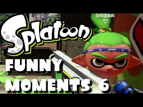 SPLATOON FUNNY MOMENTS 6 (Epic fails, moonwalk inkling and more)