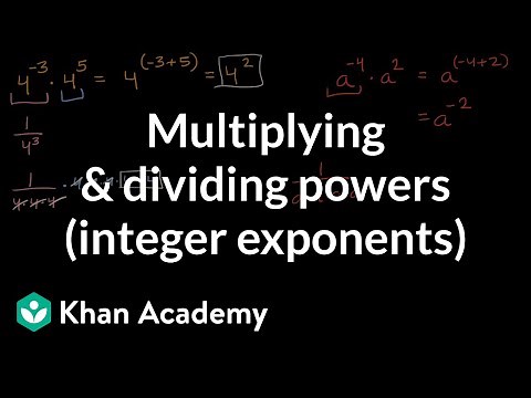 Multiplying & dividing powers (integer exponents) | Mathematics I | High School Math | Khan Academy