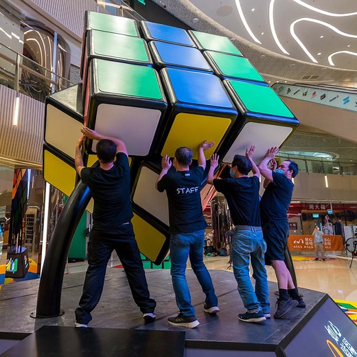 11M views · 33K reactions | The world's largest Rubik's Cube has gone on display in Hong Kong | Guinness World Records | Facebook