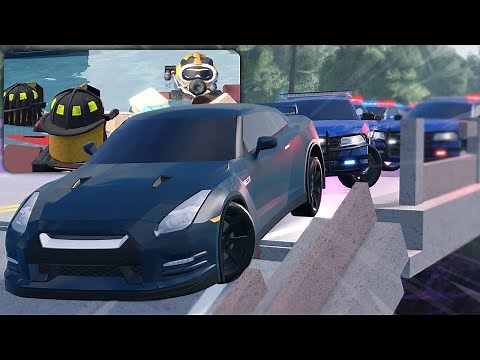 Stolen car FLIES Over a broken Bridge! ERLC Police Pursuit| Liberty County (Roblox)