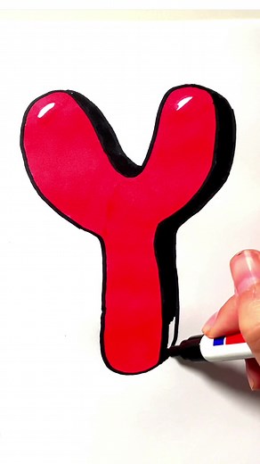 How to Draw a Bubble Letter ‘Y’