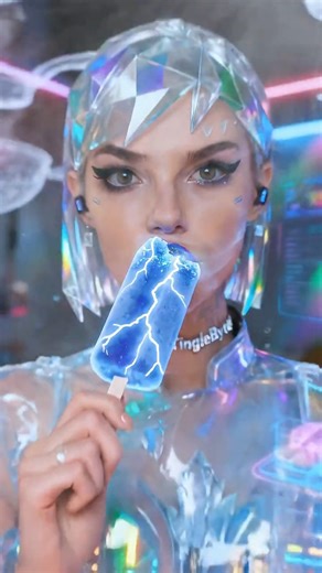 She Tried the Plasma Popsicle… and Time Froze Around Her ❄️⚡ | AI ASMR