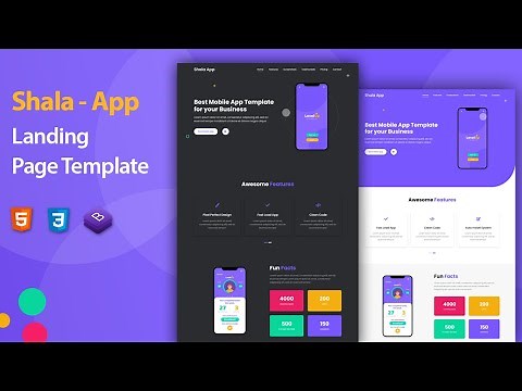 App Landing Page Template Design using by Html Css Bootstrap
