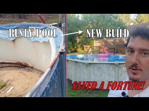 DIY Amateur Above Ground Pool Replacement: From Rusty Wreck to Brand New Oval Pool