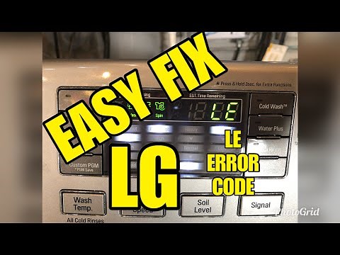LG Front Load Washer LE Error code Repair Tutorial How To Fix