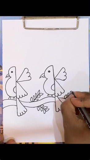 Easy Bird Drawing Step By Step | Bird Drawing | How To Draw A Bird Drawing 🐦