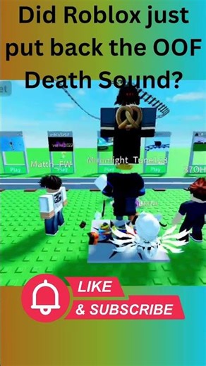 Did Roblox just put back the OOF Death Sound????!?!?