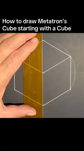 How to draw Metatron’s Cube starting with a Cube made from a Hexagon #sacredgeometryartist #metatronscube #natureofflowers #cube #howtodraw | Natureofflowers