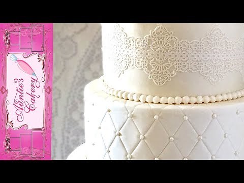 Quilted Lace Wedding Cake Updated Video: https://youtu.be/_fXuEw74_TM