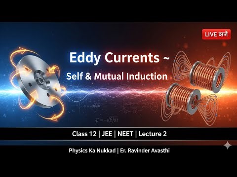 Electromagnetic Induction –2| Eddy Currents, Self Induction & Mutual Induction | Class 12 | JEE/NEET