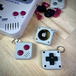 Game Boy Button Keychain, AirTag Case / Holder - Etsy