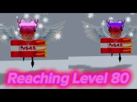 (PINK + PURPLE HALO) Reaching Level 80 In Tower of Hell!!