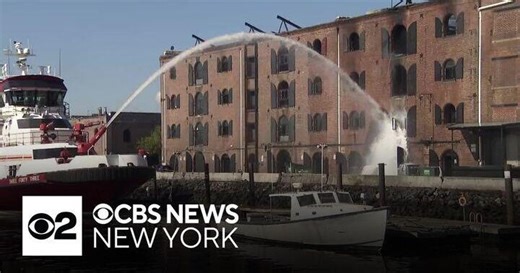 Massive warehouse fire in Brooklyn destroys part of a historic space, authorities say