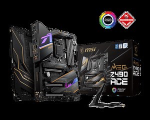 MSI MEG Z490 ACE ATX Gaming Motherboard (10th Gen Intel Core, LGA 1200 Socket, SLI/CF, Triple M.2 Slots, USB 3.2 Gen 2x2, Wi-Fi 6, Mystic Light RGB)