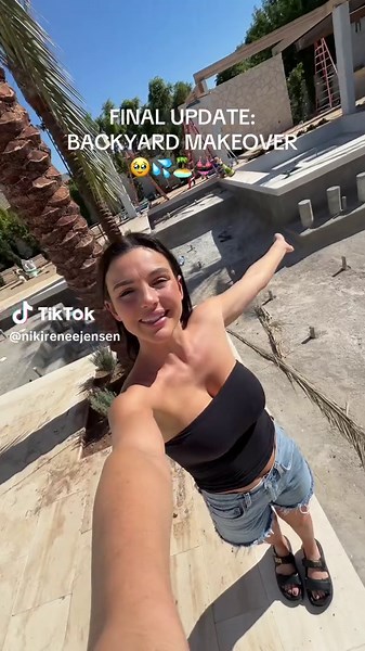 I can’t believe I’m saying this, but this is the last backyard progress update until the final reveal. We officially have water in the pool! After nearly seven months of building our dream backyard, it feels surreal to finally see it filled. It took so much energy and work, but truly so worth it. 🥹 #fyp #homeimprovement #dreamhome #newpool #dayinmylife