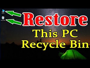 [Problem Fixed] How To Restore Desktop Missing Icons, This PC and Recycle Bin?