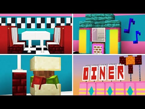 12 Diner Build Hacks & decorations in Minecraft Java & Bedrock!
