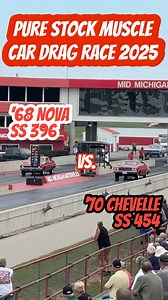 3K views · 3.6K reactions | ‘68 Nova SS 396 vs. ‘70 Chevelle SS 454 Pure Stock Muscle Car Drag Race 2025 PSMCDR | Ian Ashton | Facebook