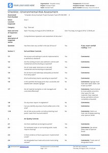 Environmental Risk Assessment Template | Sitemate