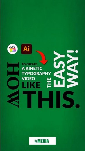 How to Create a Kinetic Typography Video - The Easy Way (Tips & Tricks) - MEDIA - #Shorts