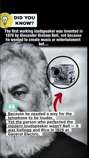 The First Ever Speaker Invented ( by Alexander Graham Bell, in 1876 not to create entertainment )