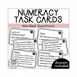 Maths Problem Solving Worded Question Task Cards - Etsy Australia