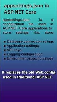 appsettings.json file In ASP.NET Core | #aspdotnetcore | #mvc | #appsettings
