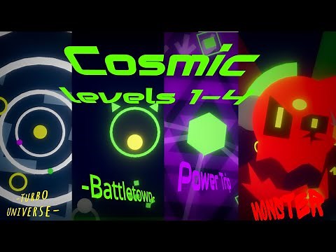 First four levels of Cosmic! - Project Arrhythmia storyline by nukegameplay (me)