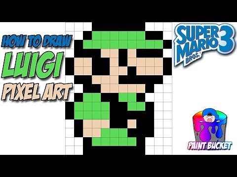 How to Draw Luigi from Super Mario Bros. 3 - SMB3 Pixel Art Sprites Drawing Tutorial