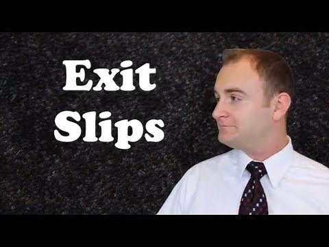 How to do Exit Slips - TeachLikeThis